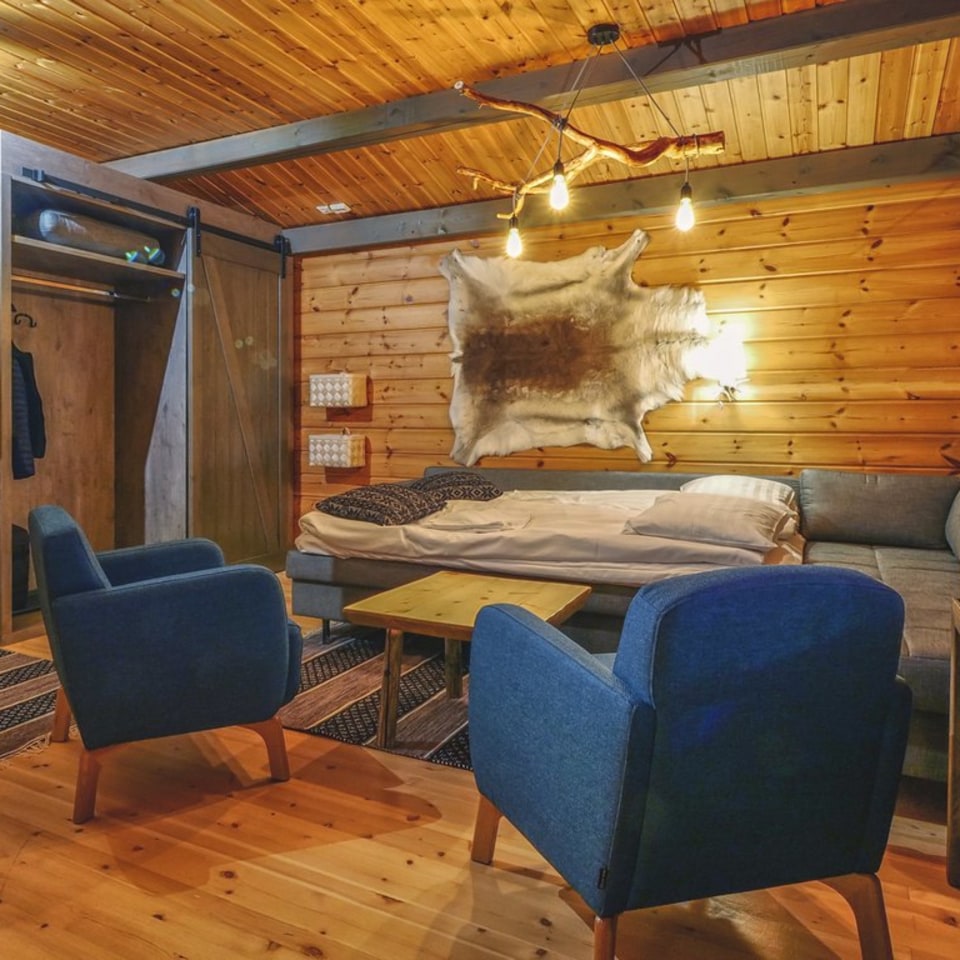 Harriniva, Sauna Plus Zimmer, Couch